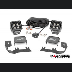 GMC Sierra 1500 Lighting Upgrade - Ditch Light LED Mount w/ Black Series with White DRL